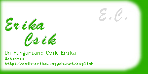 erika csik business card